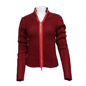 Raw7 Cashmere Zip Cardigan Sweater with Embroidery